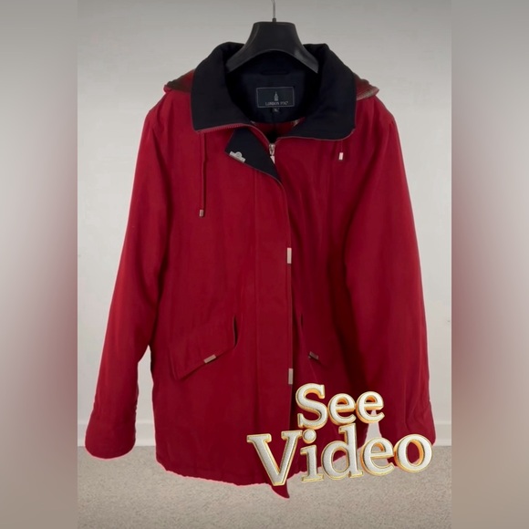 London Fog Jackets & Blazers - LONDON FOG Red Winter Coat Detachable Hood